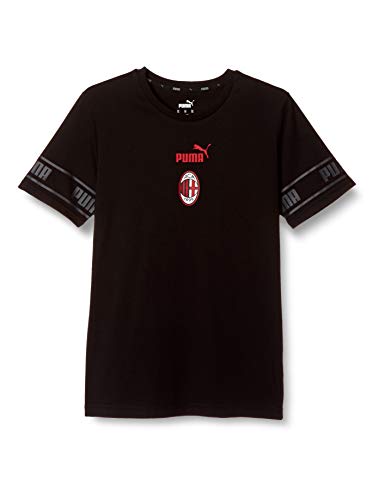 PUMA AC Milan Temporada 2020/21-ftblCulture tee II Camiseta, Unisex, Black/Tango Red, L