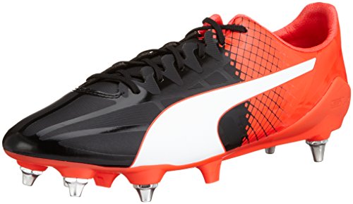 Puma Evospeed SL-S II MX SG, Botas de fútbol para Hombre, Negro (Black White-Red Blast 01), 42 EU