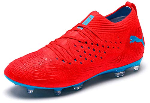 Puma - Future 19.2 Netfit FG/AG, Zapatillas de Fútbol Hombre, Rojo (Red Blast-Bleu Azur 01), 42 EU