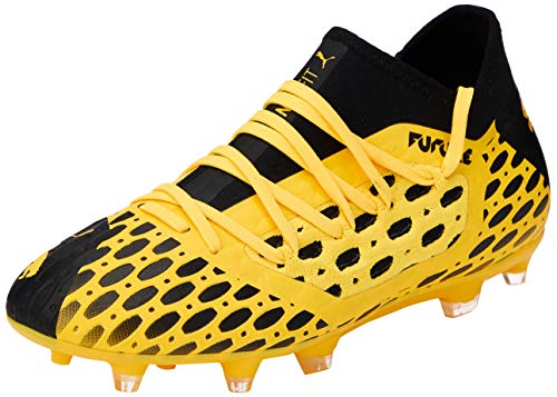 Puma - Future 5.3 Netfit FG/AG Jr, Botas de fútbol Unisex Niños, Amarillo (Ultra Yellow-Puma Black 03), 35 EU
