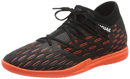 PUMA Future 6.3 Netfit IT, Zapatillas de fútbol Hombre, Negro Black White/Shocking Orange, 42 EU