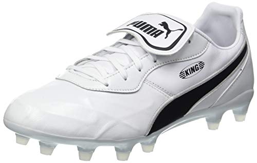 PUMA King Top FG, Zapatillas de Fútbol Unisex Adulto, Blanco White Black White, 38 EU