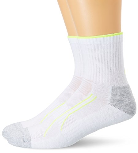 PUMA Performance Train Short Sock 2P - Calcetines unisex, color blanco, talla 39-42