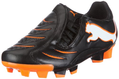 Puma Powercat 3.10 FG Jr, Botas de fútbol Infantil, Negro-Schwarz/Black-White-Fluo Orange, 37.5