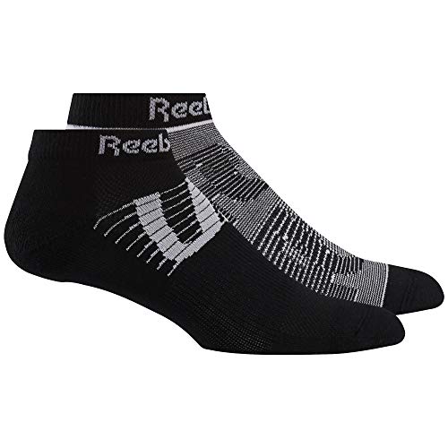 Reebok Run Club Womens 2P Sock Calcetines, Mujer, Blanco/Negro, XS