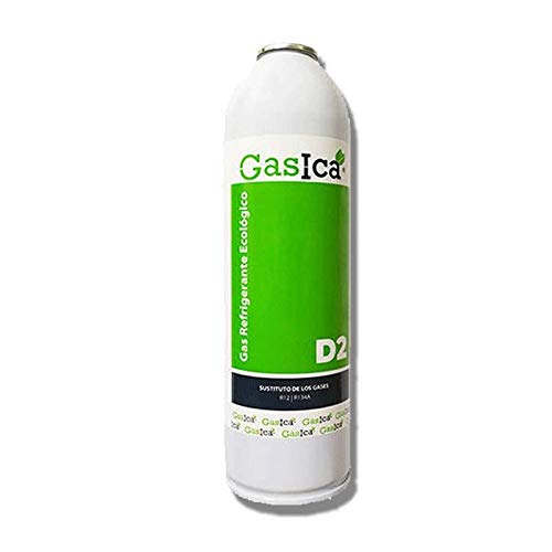 REPORSHOP - 1 Botella Gas Ecologico Gasica D2 312G Sustituto R12, R134A Freeze Organico