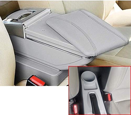 Reposabezas automotrices con Soporte para Tazas Caja de Coches Caja Centro Console para Honda CR-Z CRZ CR Z Rotatable Capa de Almacenamiento del Brazo de la Capa 21-227 (Color : Grey)