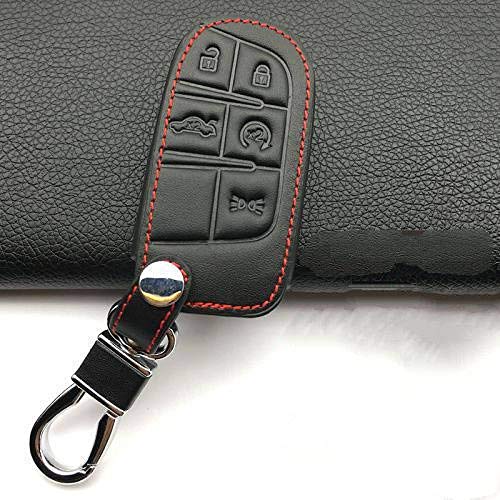 RWJFH Cubierta de Llave de Coche de Moda Estilo Coche para Fiat/para Jeep Renegade 2014 2015 Grand Cherokee Chrysler 300C Fundas para Llaves, Estilo D 5 Llaves