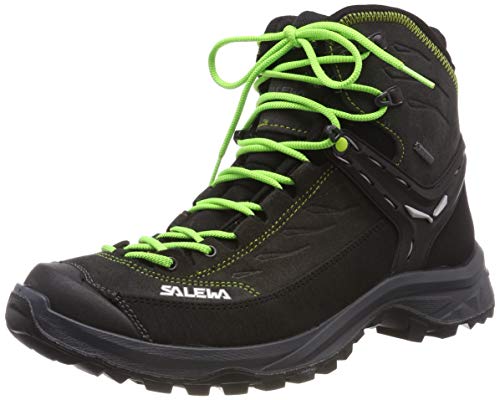 Salewa MS Hike Trainer Mid Gore-TEX, Botas de Senderismo Hombre, Negro (Black Out/Green), 42 EU