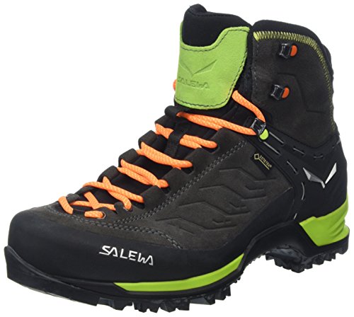 Salewa MS Mountain Trainer Mid Gore-TEX, Botas de Senderismo Hombre, Negro (Black/Sulphur Spring), 41 EU