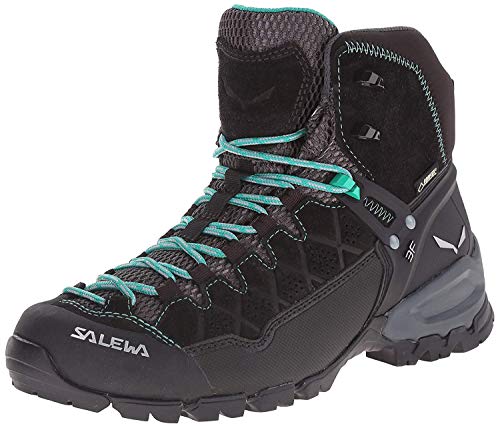 Salewa WS Alp Trainer Mid Gore-TEX, Botas de Senderismo Mujer, Negro (Black Out/Agata), 41 EU