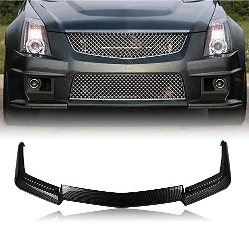 SDJKH Exterior DE Coches MOLDADO DE Recorte DE PERINO PERINO para 2009-2015 Cadillac CTS-V Guardia de la Rejilla de Fibra de Carbono Parachoques Delantero Splitter del Labio Inferior