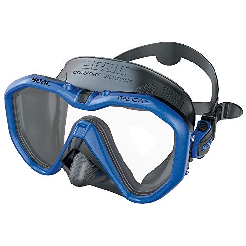 SEAC Italica - Máscara de Buceo (de una Sola Lente para Buceo Profesional, recreativo y Snorkeling)