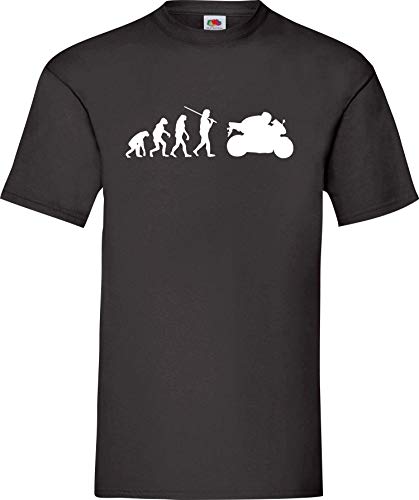 ShirtInStyle evolución de la camiseta Moto Sport Fun Edición especial tallas S-XXXL - negro, XXXL, Algodón