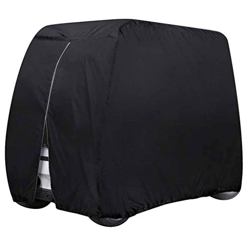 SHUI Universal Cubierta Funda para Buggy Carro De Golf Almacenamiento para Carrito De Golf Se Adapta Al Carrito De 2/4 Pasajeros De Yamaha Drive, EZ Go Y Club Car-M: 275 * 122 * 168cm-Negro