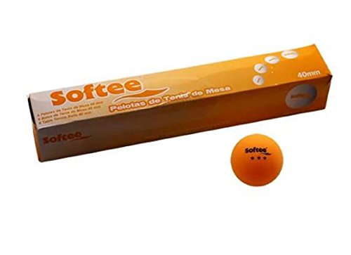 Softee ping pong pelotas caha 6 unid Naranja