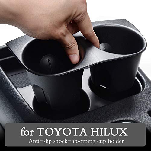 Soporte antideslizante para taza de Toyota Hilux SR5 4x4 2015 - 2021 REVO Accesorios Caja de almacenamiento de control central