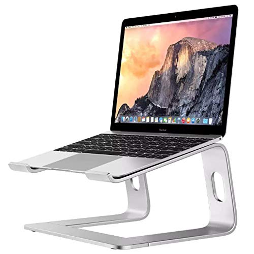 Soporte para Portátil, Soporte Ordenadores Portátiles, Soporte para Laptop para Aluminium, Bases de Portátiles para Notebook PC Laptop MacBook, Mesa para Ordenador para 10-17 Pulgadas (Silver)