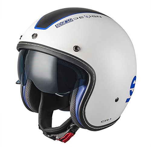 Sparco 0033403LBIAZ Casco Cafe Racer, Blanco, L