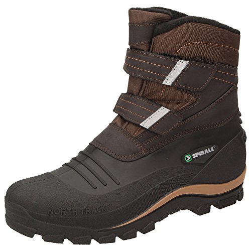 Spirale Tove - Botas de nieve para hombre y mujer, con velcro y doble escalada, impermeables, para adultos, color Marrón, talla 44 EU