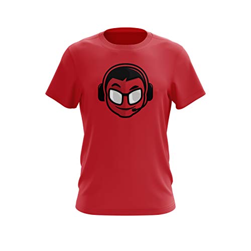 Team Queso Cascos Edición Especial Camiseta, Rojo, M Unisex Adulto