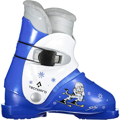 TECNOPRO Skitty Botas de esquí, Infantil, Azul/Blanco, 17.5