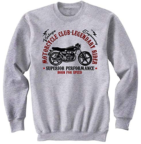 Teesandengines Bultaco Streaker Negra Motorcycle Club Gris Sudadera Size Xlarge