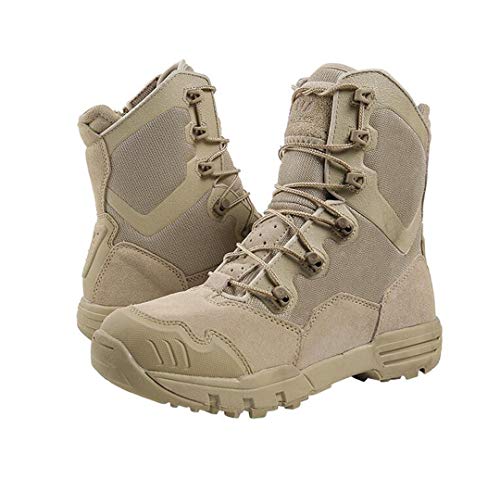 TH&Meoostny Trekking Army Military Desert Combat Zapatos de Senderismo Botas tácticas de Senderismo Impermeables Zapatillas de Escalada de montaña Sand 41