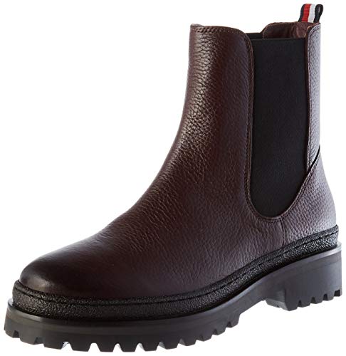 Tommy Hilfiger North 8a, Botas Cortas al Tobillo Mujer, Rojo, 39 EU