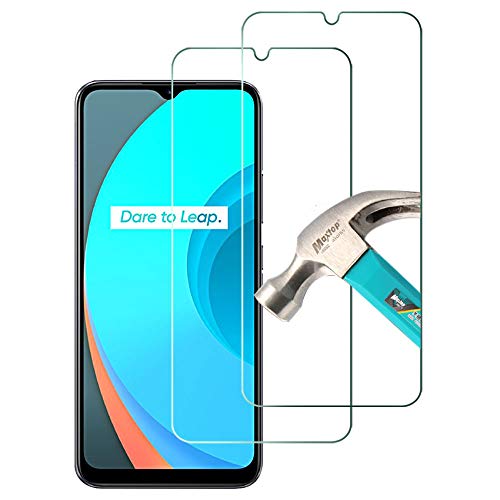 TQmate 2Pack, Protector de Pantalla Compatible con Realme C11/C3/5/5i/6i, Cristal Templado para Realme C11/C3/5/5i/6i, Dureza 9H, Anti Rayado, fácil de Instalar