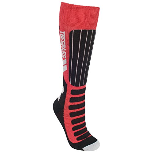 Trespass Gateway - Kids SKI Socks - 0, Niños, Rojo - (Red)