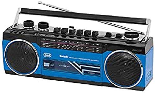 Trevi RR 501 BT estéreo Boombox Altavoz portátil Bluetooth, USB, SD, MP3, Azul