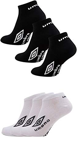 Umbro - 6 pares de calcetines de entrenamiento para hombre oficiales de Umbro Sport Liner Calcetines de tobillo invisibles, talla 6 – 11