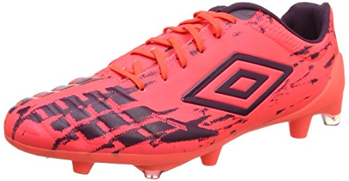 Umbro UX Accuro Pro HG, Botas de fútbol Hombre, (Fiery Coral/Winter Bloom), 44 EU