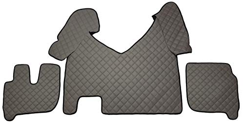 Unbekannt Juego de alfombrillas de coche para interior HI-Way, accesorios automáticos, decoración de camión, alfombra gris de piel sintética