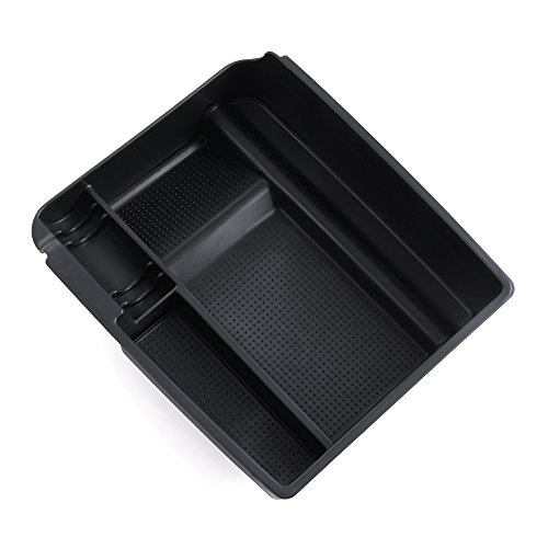 Upgrade Auto Medio Consola reposabrazos Caja Guantera secundaria Almacenamiento | para Kia Sportage R 2011 – 2014, Negro