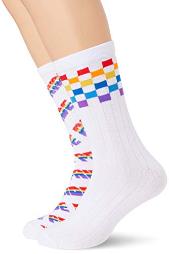 Urban Classics Pride Racing Socks 2-Pack Calcetines, multicolor, 47-50 Unisex Adulto