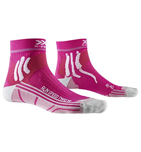 X-Bionic Run Speed Two Calcetín Térmico, Mujer, Rosa, 39-40