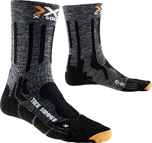 X-Socks Hombre xtrek King Summer wanderstrumpf, otoño/Invierno, Hombre, Color Gris y Negro, tamaño 35/38