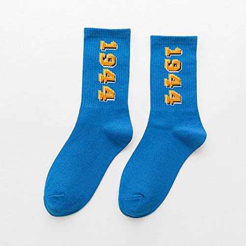 Xiaobing Calcetines de Baile Callejero Unisex Divertido monopatín Alfabeto Chino Calcetines Deportivos -7-Talla única