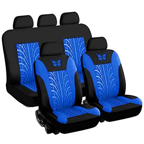 YONGYAO Universal Coche Fundas de Asientos Cojín Protector Delantero Trasero 3D Mariposa Patrón - 1