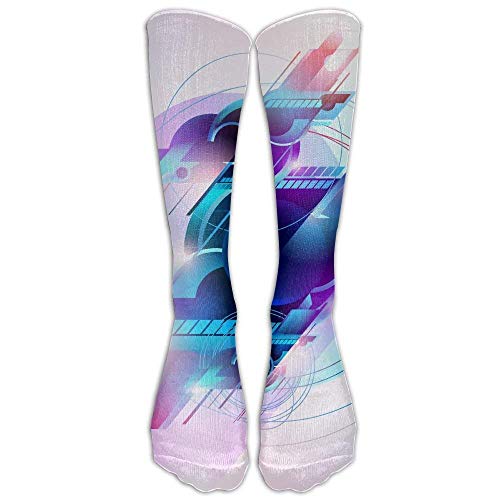 Yuanmeiju Compression Calcetines Colorful Unisex Tube Sock Crew Crew Fashion Novelty Knee High Calcetines Circulation & Recovery, Stockings For Sports,Running,Nurses,Shin Splints,Diabetic,Flight