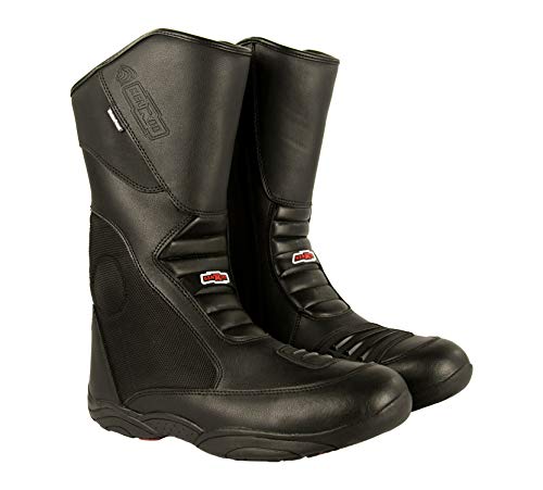 Zerimar Botas Piel Moto | Botas Moto | Botas Motocicleta de Cuero | Botas de Moto Proteccion (negro-noche, 41)