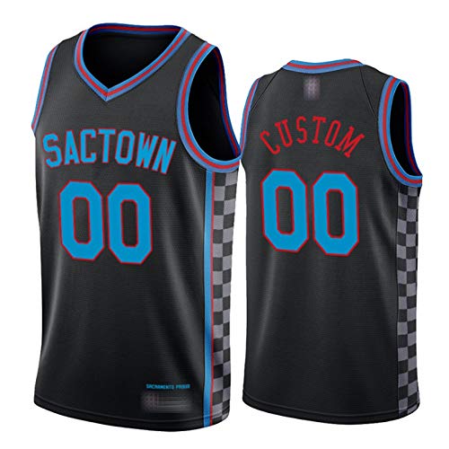 ZGRW De'Aaron Fox # 5 Men's Basketball Jersey, Sacramento Reyes 2021 Temporada Nuevo Fans Jersey Sudadera, Chaleco Deportivo Camiseta sin Mangas sin Mangas Custom-L