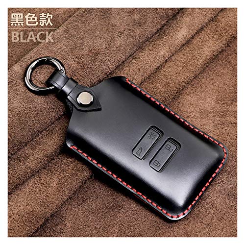 ZHANGHANG Cajas Clave de Cuero para Renault Clio Talisman Megane Scenic Kadjar Captur Koleos Smart Remote Fob Cubierta de Concha ZH (Color Name : Black)