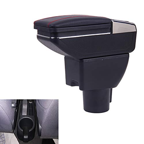 Ztuaalui Reposabrazos de Coche, para Hyundai Getz, Caja de Almacenamiento de Contenido de Tienda Central giratoria con Cenicero, Accesorios de decoración de Coche con Carga USB