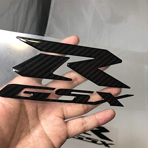 2 PC de Fibra de Carbono 3D for GSXR 3M Etiqueta engomada Logo Motocicleta calcomanía Carenado for Suzuki GSXR 600 750 1000 K1 K2 K3 K4 K5 K6 K7 K8 K9 (Color : Carbon Fiber)