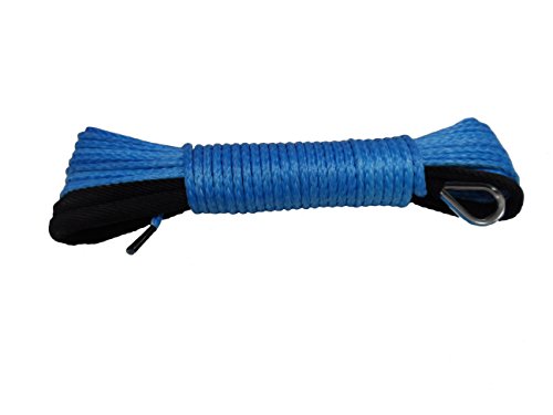 316"*50ft cable del cabrestante,Winch Line for ATV UTV Vehicle,Synthetic Winch Rope (Blue)