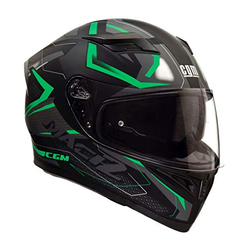 316G-ALV-22 VERDE FLUO MATE (XL) CASCO INTEGRAL (MACH 2 pinlock) PANTALLA