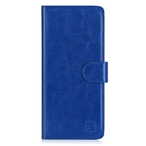 32nd Funda Flip Carcasa de Piel Tipo Billetera para Motorola Moto G8 Power Lite con Tapa y Cierre Magnético y Tarjetero - Azul